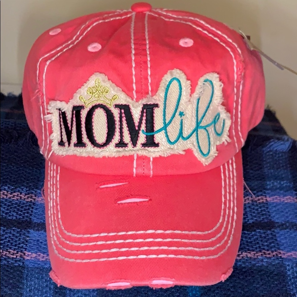 Mom life Distressed cap